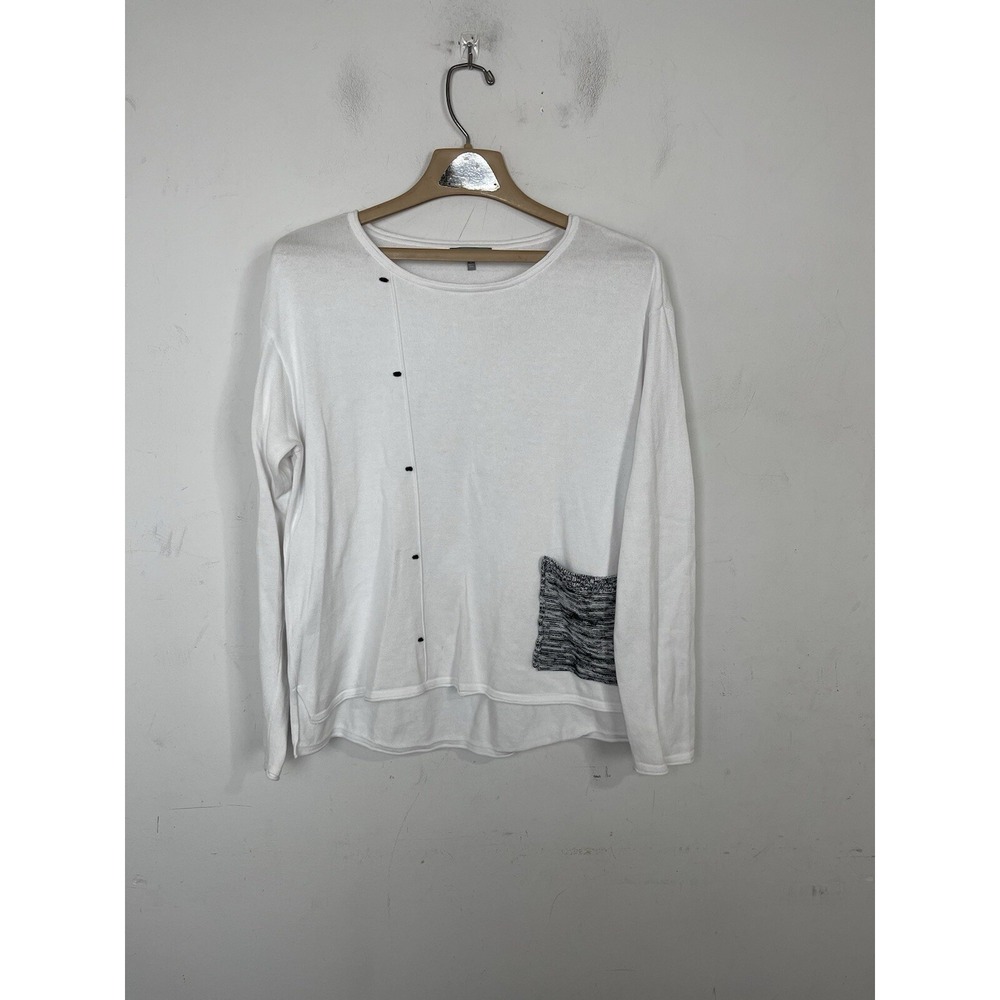 Habitat Womens Sweater Small Beachy Lagenlook Minimal Capsule White Spring‎